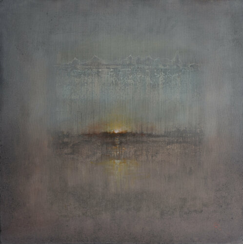 Foggy Sunset by Oleg Radvan, 회화 for Sale on Singulart