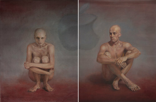 Adam and Eva by Oleg Radvan, Painting for Sale on Singulart