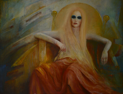 Pinky Girl van Oleg Radvan, Schilderij te koop op Singulart