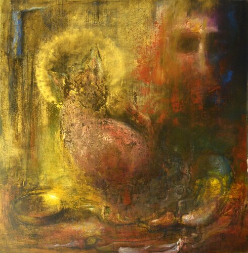 Portrait of a Cat de Oleg Radvan, Pintura a la venta en Singulart