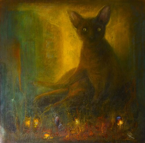Devon Rex de Oleg Radvan, Pintura a la venta en Singulart