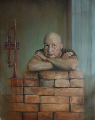 Trumpeter by Oleg Radvan, Painting for Sale on Singulart