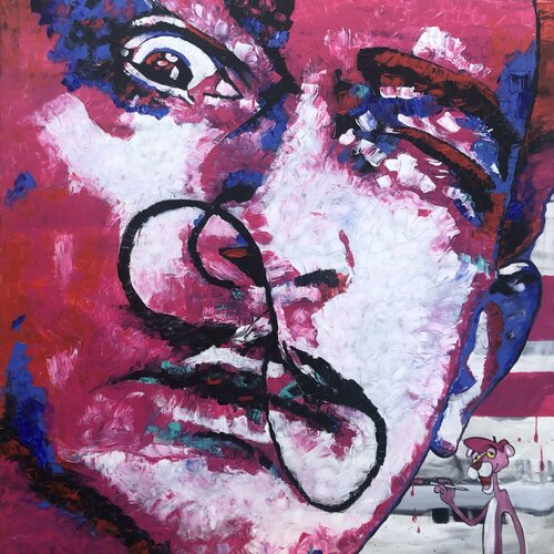 the world is pink van Sabrina Seck, Schilderij te koop op Singulart