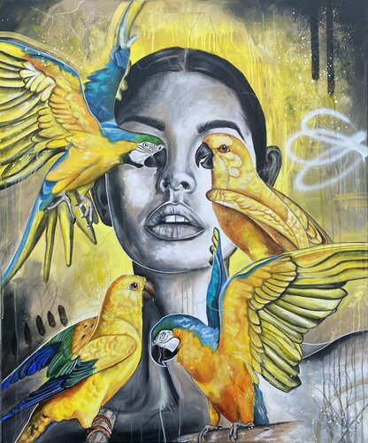 into the nature van Sabrina Seck, Schilderij te koop op Singulart