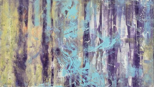 sunrise in the forest by Sabrina Seck, Painting for Sale on Singulart