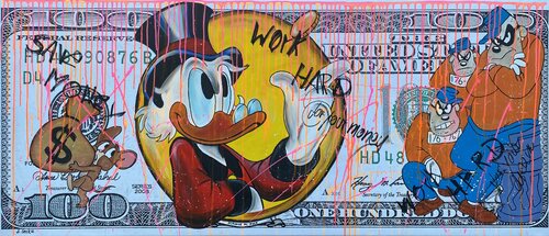 work hard - safe money di Sabrina Seck, Pittura in vendita su Singulart