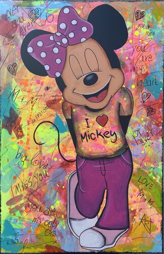minni loves mickey von Sabrina Seck, Malerei kaufen auf Singulart