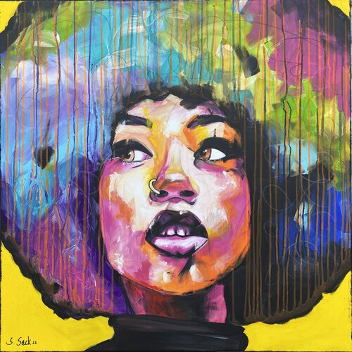 black woman von Sabrina Seck, Malerei kaufen auf Singulart