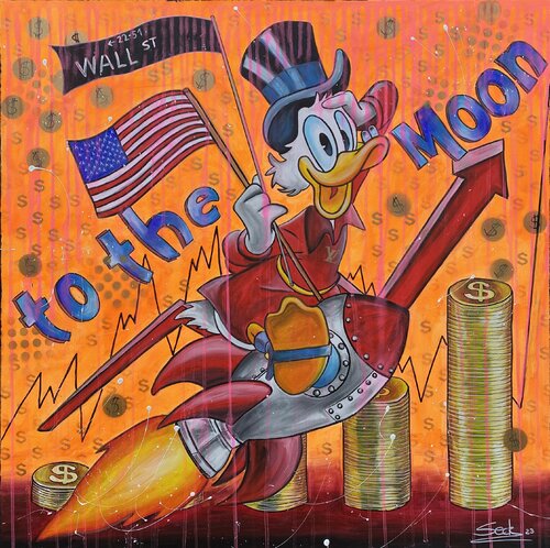 to the moon di Sabrina Seck, Pittura in vendita su Singulart