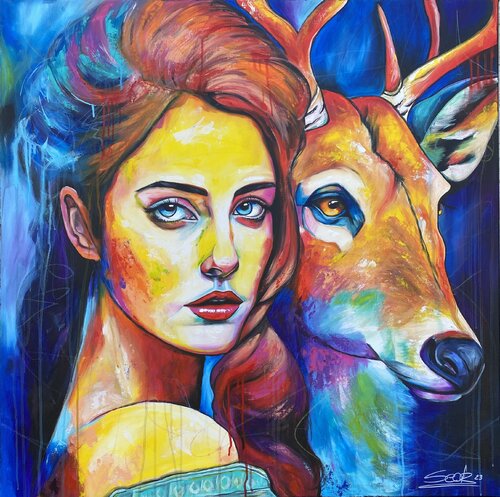 Estel & Fia by Sabrina Seck, Painting for Sale on Singulart