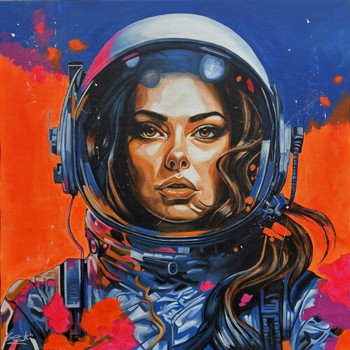 sunny in space van Sabrina Seck, Schilderij te koop op Singulart