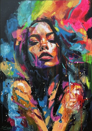 enjoy the moment van Sabrina Seck, Schilderij te koop op Singulart