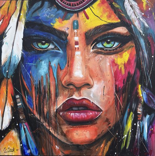 Lakshay par Sabrina Seck, Peinture en vente sur Singulart
