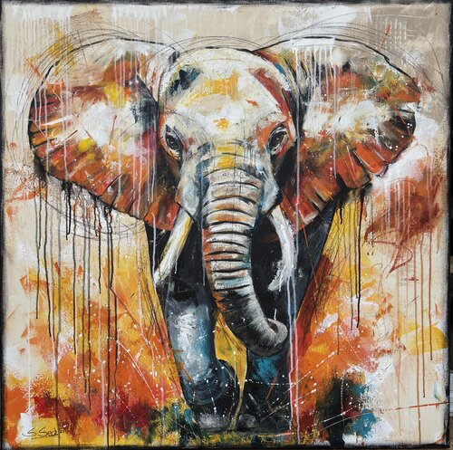 little Kibo van Sabrina Seck, Schilderij te koop op Singulart