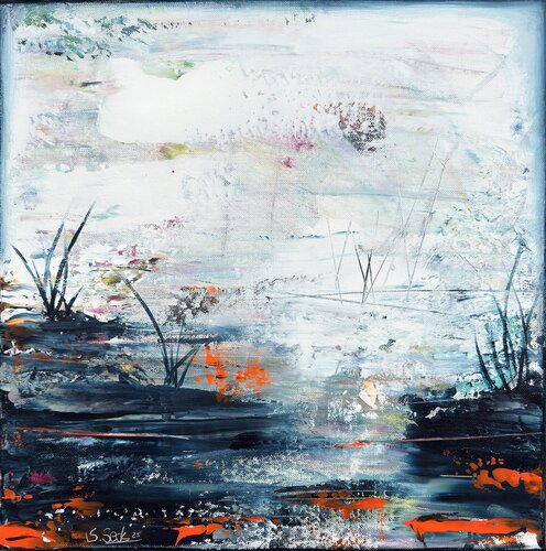 Winter am See von Sabrina Seck, Malerei kaufen auf Singulart