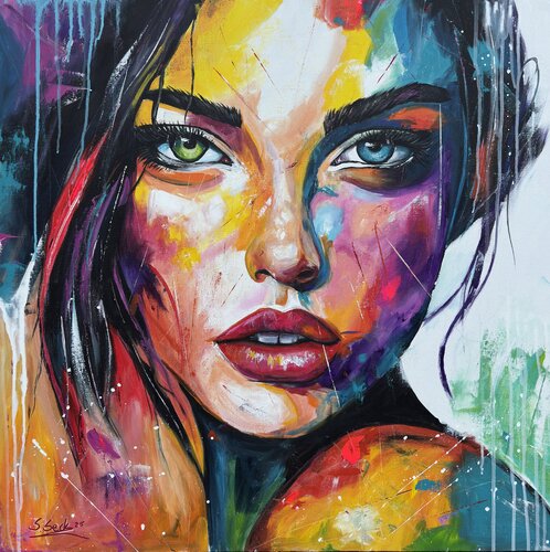 glow in your eyes van Sabrina Seck, Schilderij te koop op Singulart