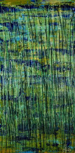 Green forest (Silver lights intrusions) von Nestor Toro, Malerei kaufen auf Singulart