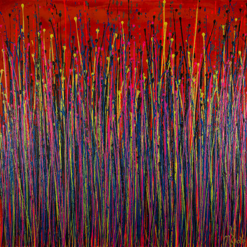 Garden rhythm (Over Red) 3 von Nestor Toro, Malerei kaufen auf Singulart