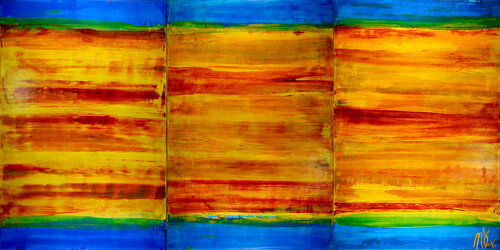 Fragmented L.A. Sunset von Nestor Toro, Malerei kaufen auf Singulart