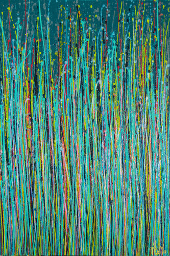 Blue symphony (Natures dance) 2 par Nestor Toro, Peinture en vente sur Singulart