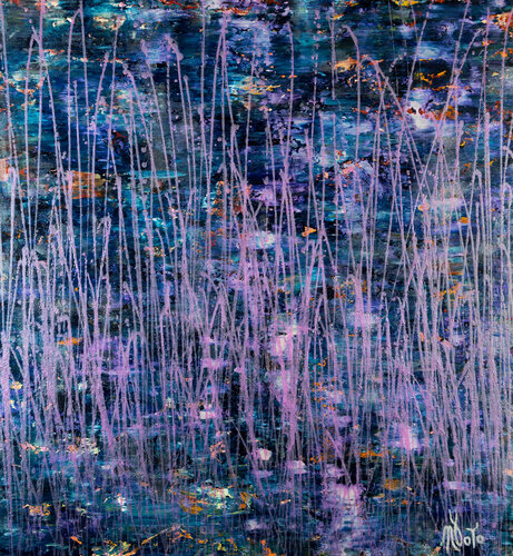 Sparks (Oceanfront night) par Nestor Toro, Peinture en vente sur Singulart