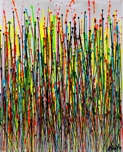 Dynamic drizzles (Abstract language) par Nestor Toro, Peinture en vente sur Singulart