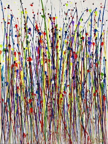 Dynamic drizzle dance von Nestor Toro, Malerei kaufen auf Singulart
