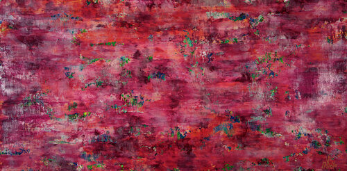 Bright pink window view Nestor Toro