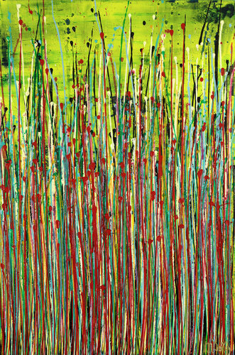 Strange spectra 5 (over yellow) par Nestor Toro, Peinture en vente sur Singulart