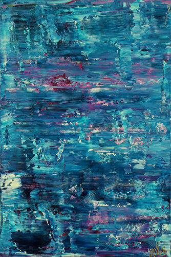 Pale blue and water by Nestor Toro, 油畫 for Sale on Singulart