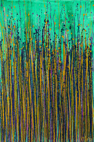 Strange spectra 9 (Emerald Green) par Nestor Toro, Peinture en vente sur Singulart