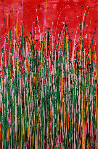 Floating over pink par Nestor Toro, Peinture en vente sur Singulart