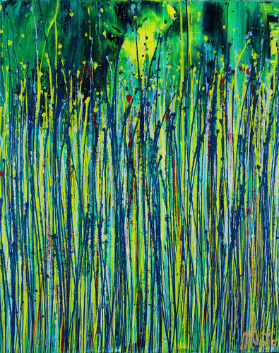 Green garden par Nestor Toro, Peinture en vente sur Singulart