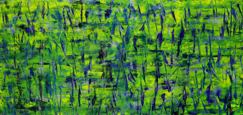 Fragmented bamboo forest von Nestor Toro, Malerei kaufen auf Singulart