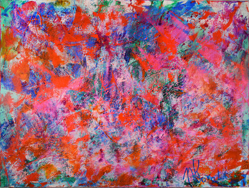 Roses (Deconstructed floral) von Nestor Toro, Malerei kaufen auf Singulart