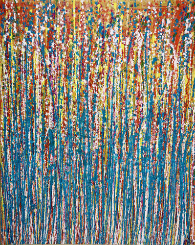 Rainy garden (blue reflections) von Nestor Toro, Malerei kaufen auf Singulart