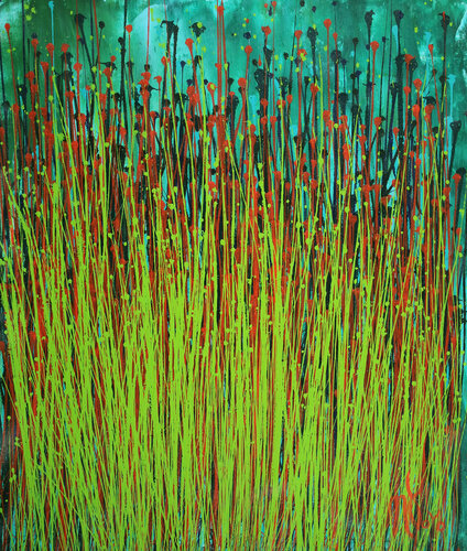 Forest storm (Green garden) de Nestor Toro, Pintura a la venta en Singulart