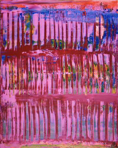 Pink takeover (Blue Lights) de Nestor Toro, Pintura a la venta en Singulart