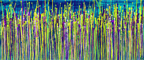 Daydream panorama 6 (Teal retreat) de Nestor Toro, Pintura a la venta en Singulart