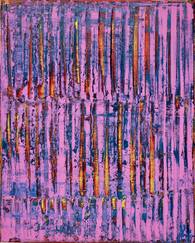 Pink takeover (Yellow lights) von Nestor Toro, Malerei kaufen auf Singulart