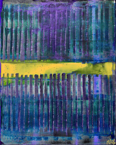 Metal refractions ( yellow light) von Nestor Toro, Malerei kaufen auf Singulart