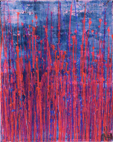 Pink takeover (over silver blue) von Nestor Toro, Malerei kaufen auf Singulart