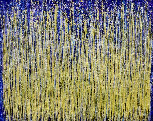 Thunder silhouettes (Golden Spectra) 2 von Nestor Toro, Malerei kaufen auf Singulart