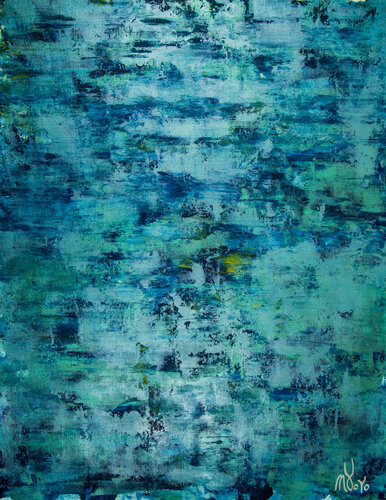 The deepest ocean (Turquoise spectra) 2 by Nestor Toro, 油畫 for Sale on Singulart
