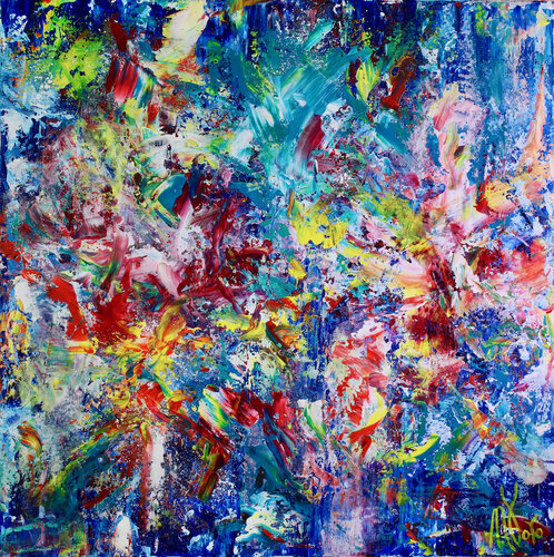A FLORAL EXPLOSION! by Nestor Toro, 油畫 for Sale on Singulart