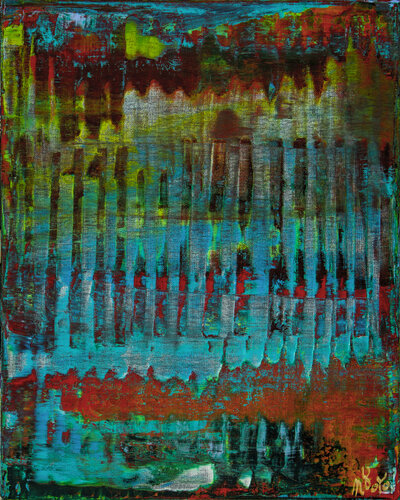 Infinity terrain (with Turquoise) von Nestor Toro, Malerei kaufen auf Singulart