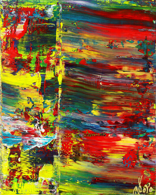 Split panorama 3 (Action divided) Painting Nestor Toro