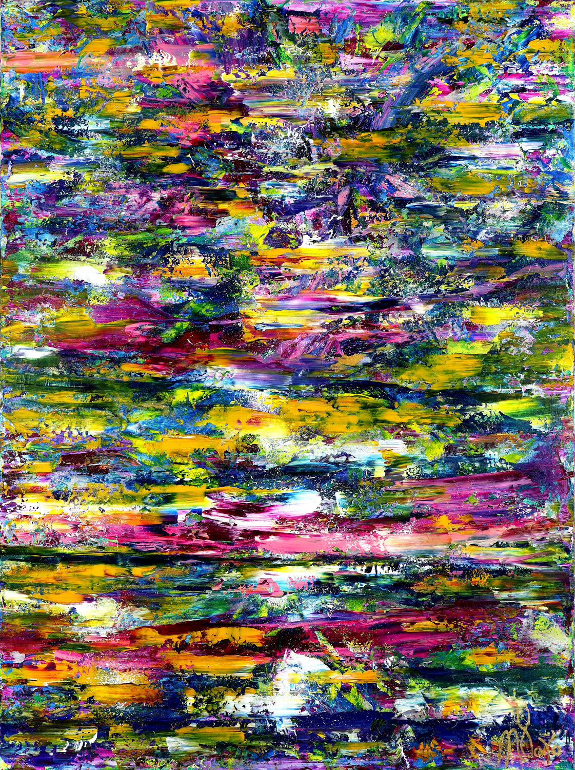 Infinite color field (Follow the trail) Nestor Toro Dipinto originale in vendita