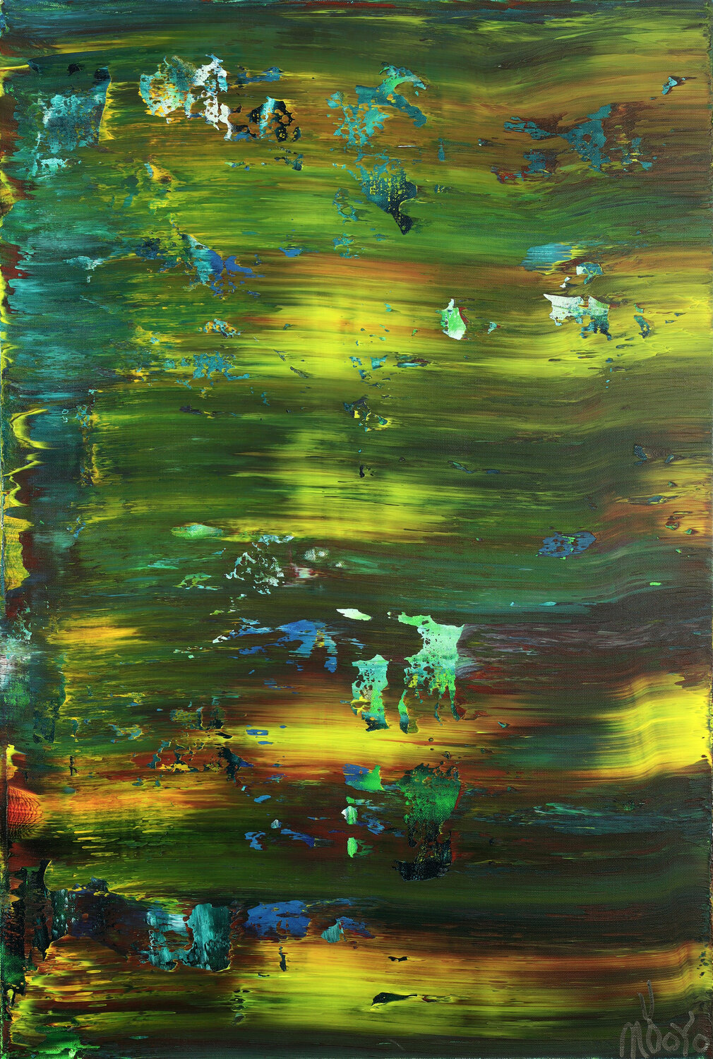 A Forest Song (Faces of Green) 5 Nestor Toro Originalgemälde zu verkaufen