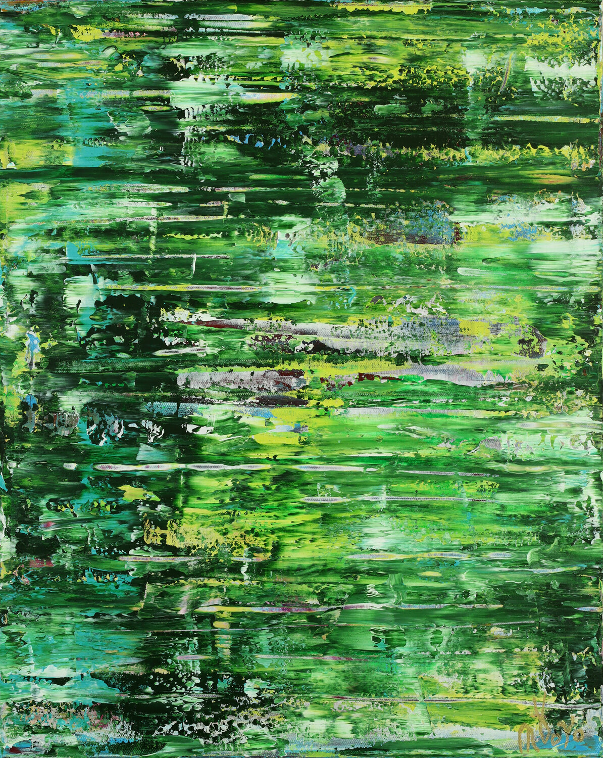 A Forest Song (Faces of Green) 5 Nestor Toro Originalgemälde zu verkaufen